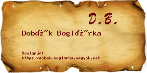 Dobák Boglárka névjegykártya